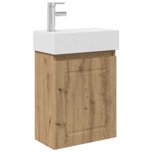 vidaXL Kylpyhuoneen kaappi hanalla Artisaanitammi 45,5 x 22,5 x 84 cm