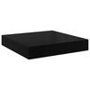 vidaXL Kelluvat sein&auml;hyllyt 2kpl korkeakiilto musta 23x23,5x3,8 cm MDF