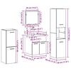 vidaXL Kylpyhuonekalustesetti ovella 4 pcs Vanha Puu Tekninen puu