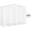 vidaXL Kaarevat kivikorit 25 kpl 200x50x140/160 cm galvanoitu rauta