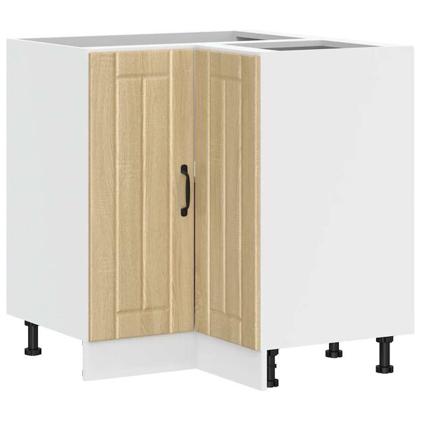 vidaXL Keitti&ouml;n kulmakaappi Lucca sonoma tammi tekninen puu