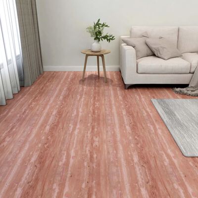 vidaXL Itsekiinnittyvät lattialankut 20 kpl PVC 1,86 m² punainen