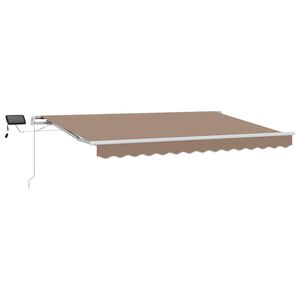 vidaXL Vedett&auml;v&auml; markiisi Taupe 350 x 250 cm Kangas ja alumiini