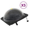 vidaXL Uima-altaan aurinkovoimal&auml;mmitin 5 kpl 75x75x36 cm HDPE alum.