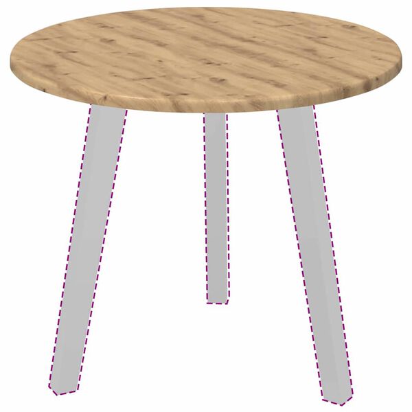 vidaXL P&ouml;yt&auml;levy artesaani tammi 50 x 50 x 1,5 cm Tekninen puu