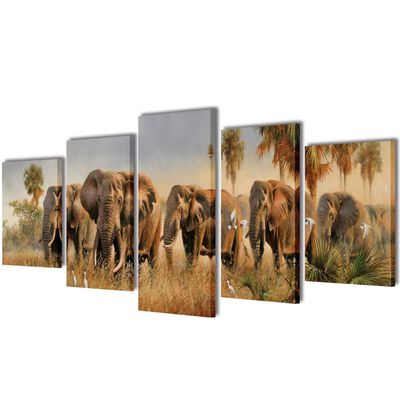 Taulusarja Elefantit 200 x 100 cm