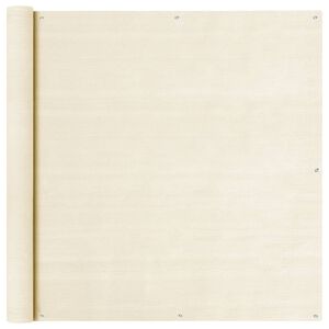 vidaXL Parvekkeen suoja kerma 120x300 cm HDPE