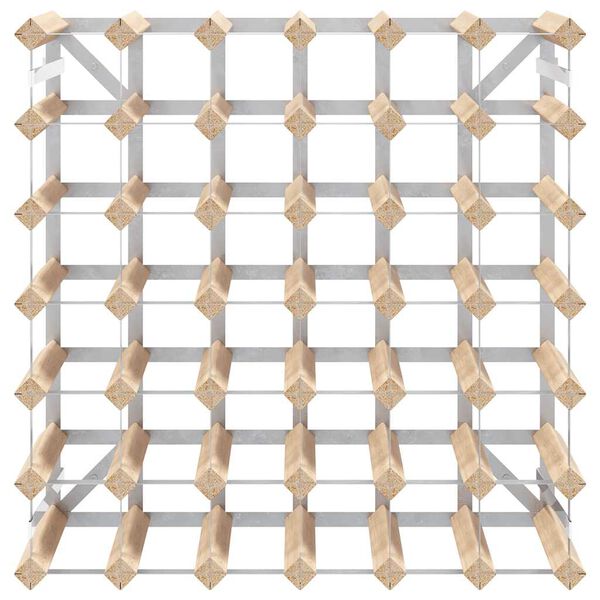 vidaXL Viinipulloteline 42 pullolle kierr&auml;tetty puu