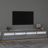 vidaXL TV-taso LED-valoilla harmaa Sonoma 240x35x40 cm