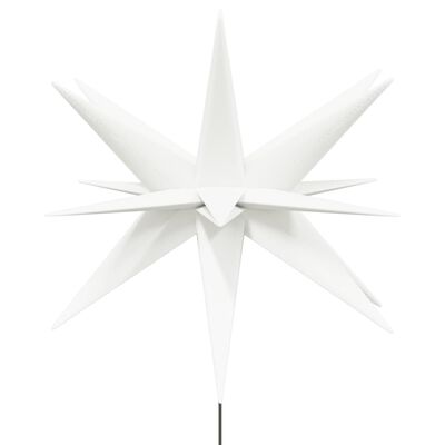 vidaXL Joulun LED-tähtivalo maapiikillä taitettava valkoinen 57 cm