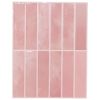 vidaXL Suorakulmainen laatta 20 kpl Vaaleanpunainen 29 x 23 x 0,08 cm