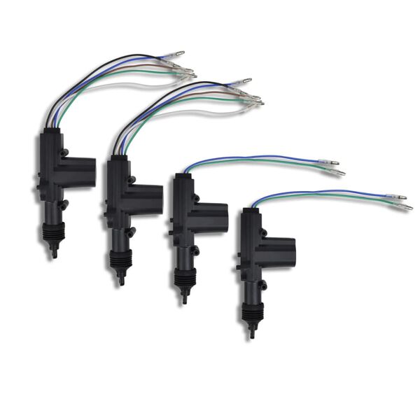 vidaXL Auton keskuslukkosarja 2 x normaali kaukosäädin ja 4 x moottori