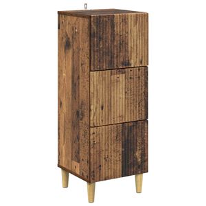 vidaXL Laatikkokaappi Vanha puu 33 x 34,5 x 90 cm Tekninen puu