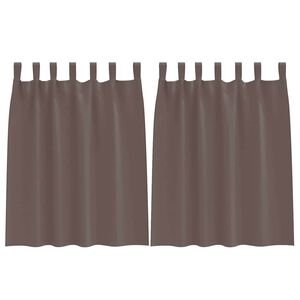 vidaXL Piment&auml;v&auml; verho renkailla 2 kpl Tumma ruskea 140 x 140 cm