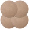 vidaXL Juutti Lautaset 4 pcs Luonnollinen &Oslash; 30 cm 100 % Tossa Juutti