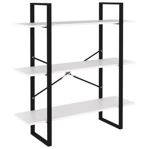 vidaXL Kirjahylly valkoinen 100x30x105 cm tekninen puu