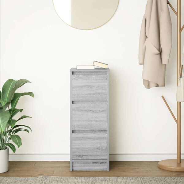 vidaXL Senkki harmaa Sonoma 29,5x34x76 cm tekninen puu