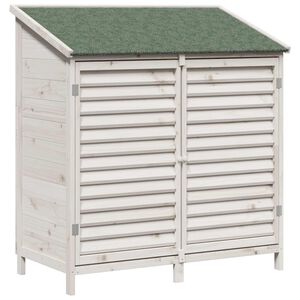 vidaXL Puutarhasuoja valkoinen 106 x 56 x 113,5 cm S&auml;teisen kuusipuu