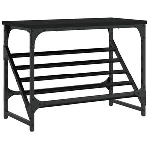 vidaXL Kenk&auml;teline musta 60x30x45 cm tekninen puu