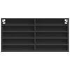 vidaXL Vitriinikaappi musta 100x8,5x50 cm tekninen puu