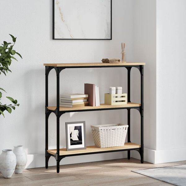 vidaXL Konsolip&ouml;yt&auml; Sonoma-tammi 75x22,5x75 cm tekopuu