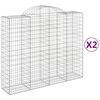 vidaXL Kaarevat kivikorit 2 kpl 200x50x160/180 cm galvanoitu rauta