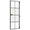 vidaXL Sis&auml;ovi ohut musta 76x201,5 cm karkaistu lasi ja alumiini