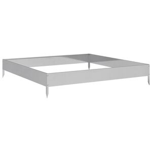vidaXL Korotettu kukkalaatikko 100x100x18,5 cm ruostumaton ter&auml;s