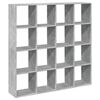 vidaXL Kirjahylly betoninharmaa 137,5x29x137,5 cm tekninen puu