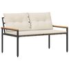 vidaXL Ulkopenkki 2 -Seater 116 x 67,5 x 72 cm polyrottinki
