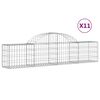 vidaXL Kaarevat kivikorit 11 kpl 200x30x40/60 cm galvanoitu rauta