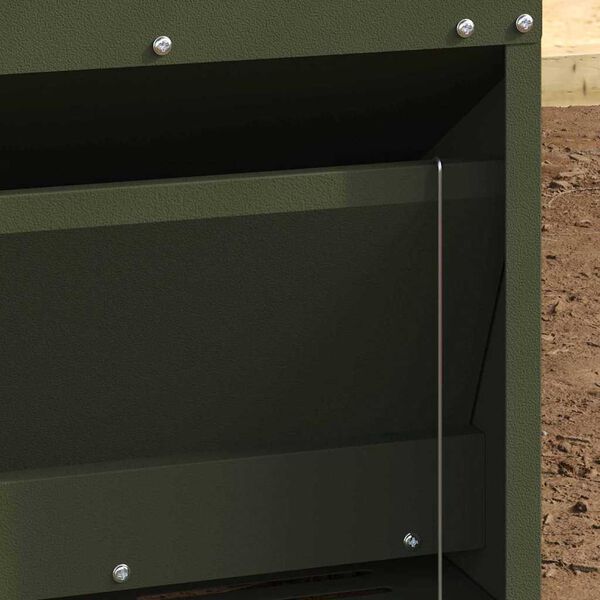 vidaXL Broilerin ponnisteluruokinta Oliivivihre&auml; 33 x 42 x 40 cm