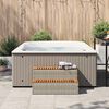 vidaXL Hot Tub Step Vaaleanharmaa 100x50x50,5 cm polyrottinki