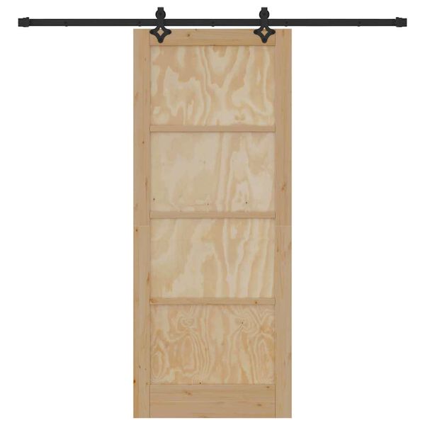 vidaXL Liukuovi ORKDAL Ruskea 86 x 211 cm Massiivinen mänty