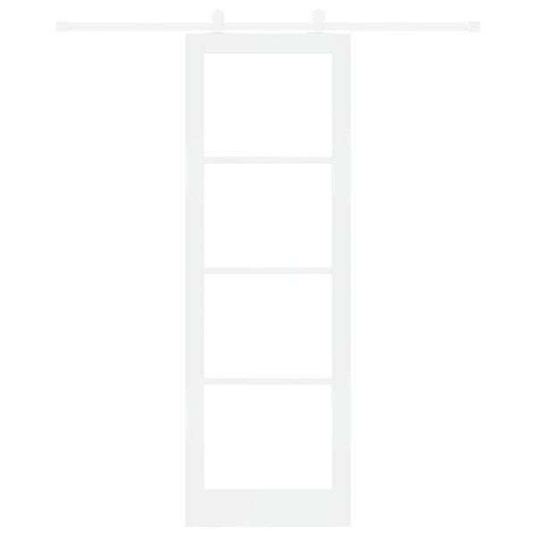 vidaXL Liukuovi ORKDAL Valkoinen 78 x 232 cm T&auml;ysi m&auml;nty ja lasi