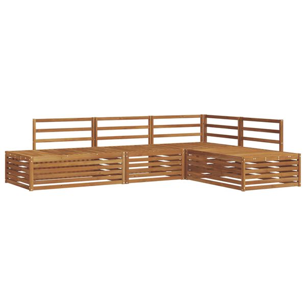 vidaXL Ulkosohvakokoelma 4 Kappale Luonnollinen Tihe&auml; akasiapuu