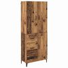 vidaXL Korkea kaappi Vanha Puu 69,5 x 34 x 180 cm Tekninen puu