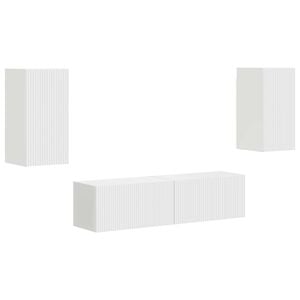 vidaXL TV-tasosetti 4 pcs Valkoinen Tekninen puu