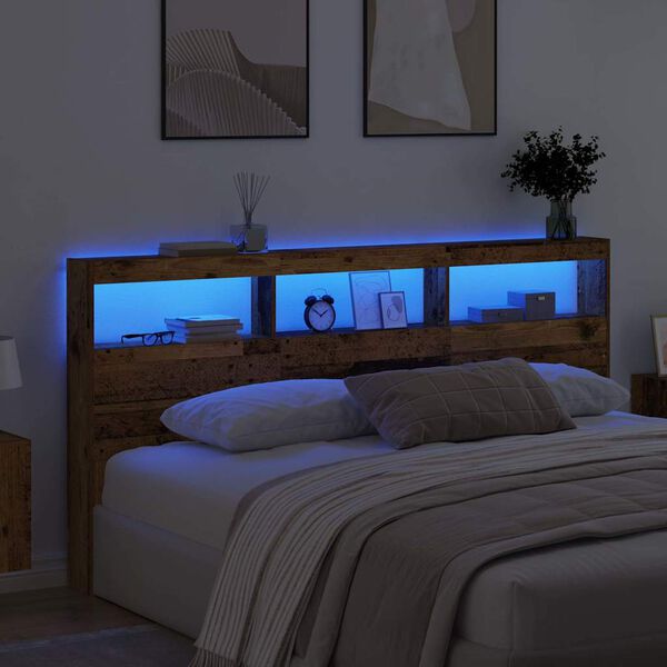 vidaXL P&auml;&auml;tylevy hyllyll&auml; Vanha Puu 200 x 17 x 102 cm Tekninen puu