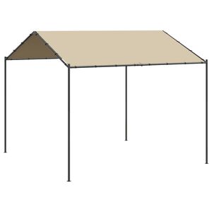 vidaXL Telttakatos beige 3x3 m ter&auml;s ja kangas