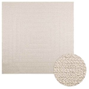 vidaXL Matto ZIZUR kermainen 200x200 cm juuttityyli sis&auml; ulkok&auml;ytt&ouml;&ouml;n