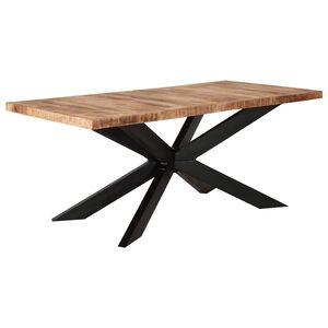 vidaXL Ruokap&ouml;yt&auml; 180x90x76 cm t&auml;ysi karkea mangopuu