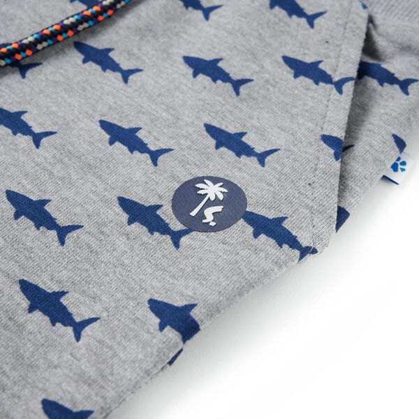 Lasten shortsit kiristysny&ouml;rill&auml; meleerattu vaaleanharmaa 140