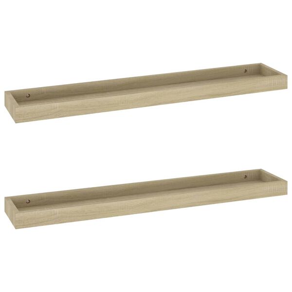 vidaXL Loggia sein&auml;hyllyt 2 kpl tammi 80x15x4 cm MDF