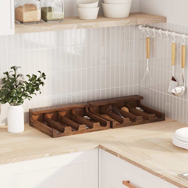 vidaXL Laatikko Ruskea 36 x 30 x 10 cm Kiinte&auml;&auml; mahonkipuuta