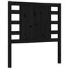 vidaXL Sängynrunko päädyllä musta Single täysi puu