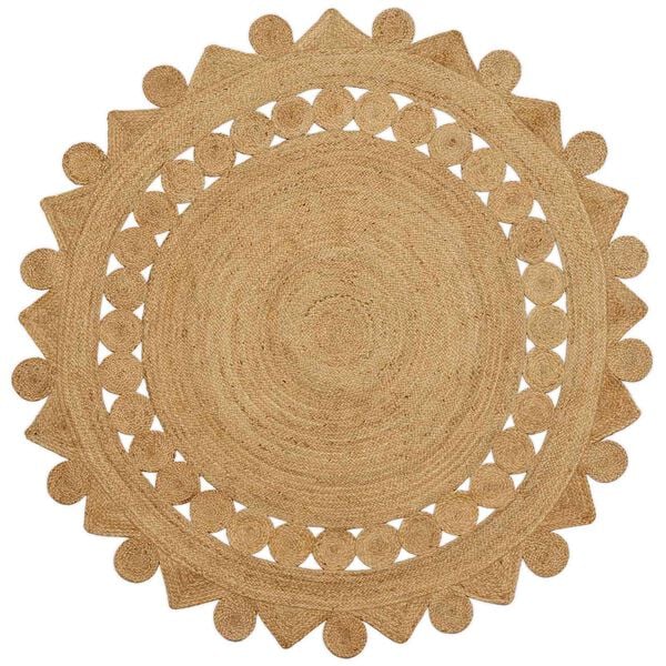 vidaXL Matto Ruskea &Oslash; 240 cm Juutti