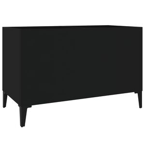 vidaXL LP-levyjen s&auml;ilytyskaappi musta 74,5x38x48 cm tekninen puu