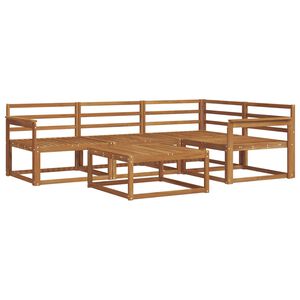 vidaXL Ulkosohvakokoelma 5 pcs Luonnollinen Tihe&auml; akasiapuu
