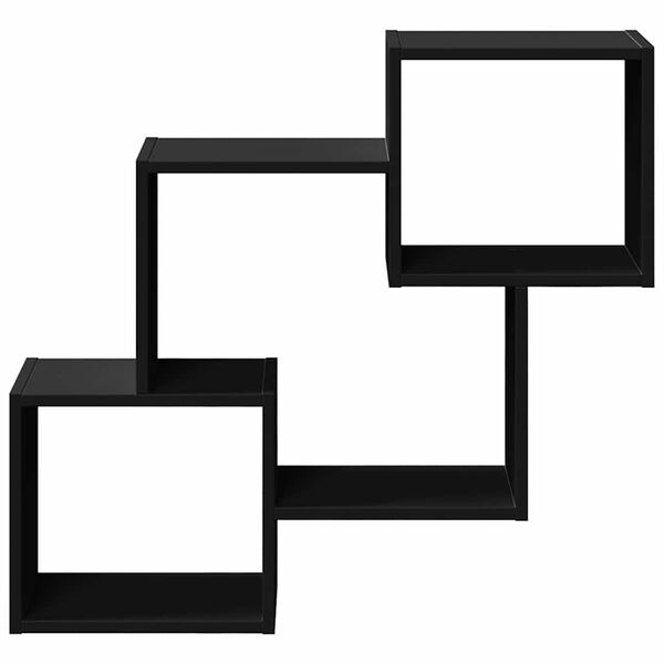 vidaXL Seinäkaappi 78x18x71 cm musta tekninen puu